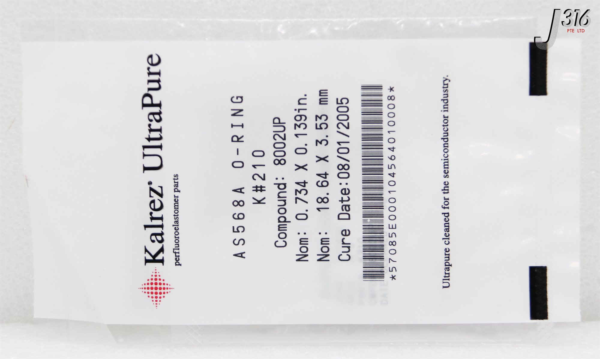35573 KALREZ O-RING, 8002UP, 18.64 X 3.53 MM, COMPOUND 8002UP (NEW